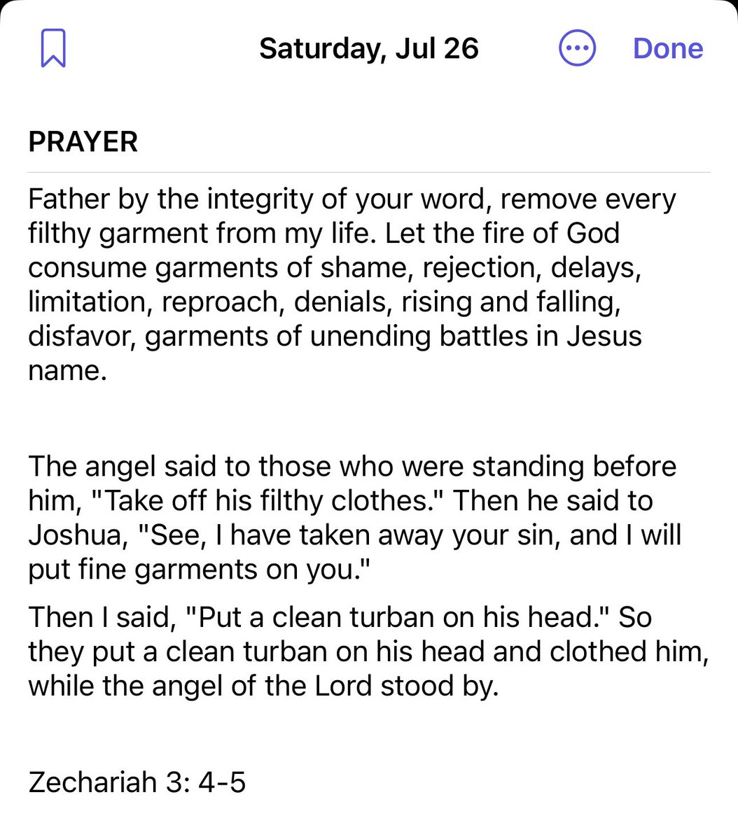 CiloHedwig's tweet image. Kindly take few minutes to make this prayer. Joshua was a high priest and yet he still needed a change of garment.