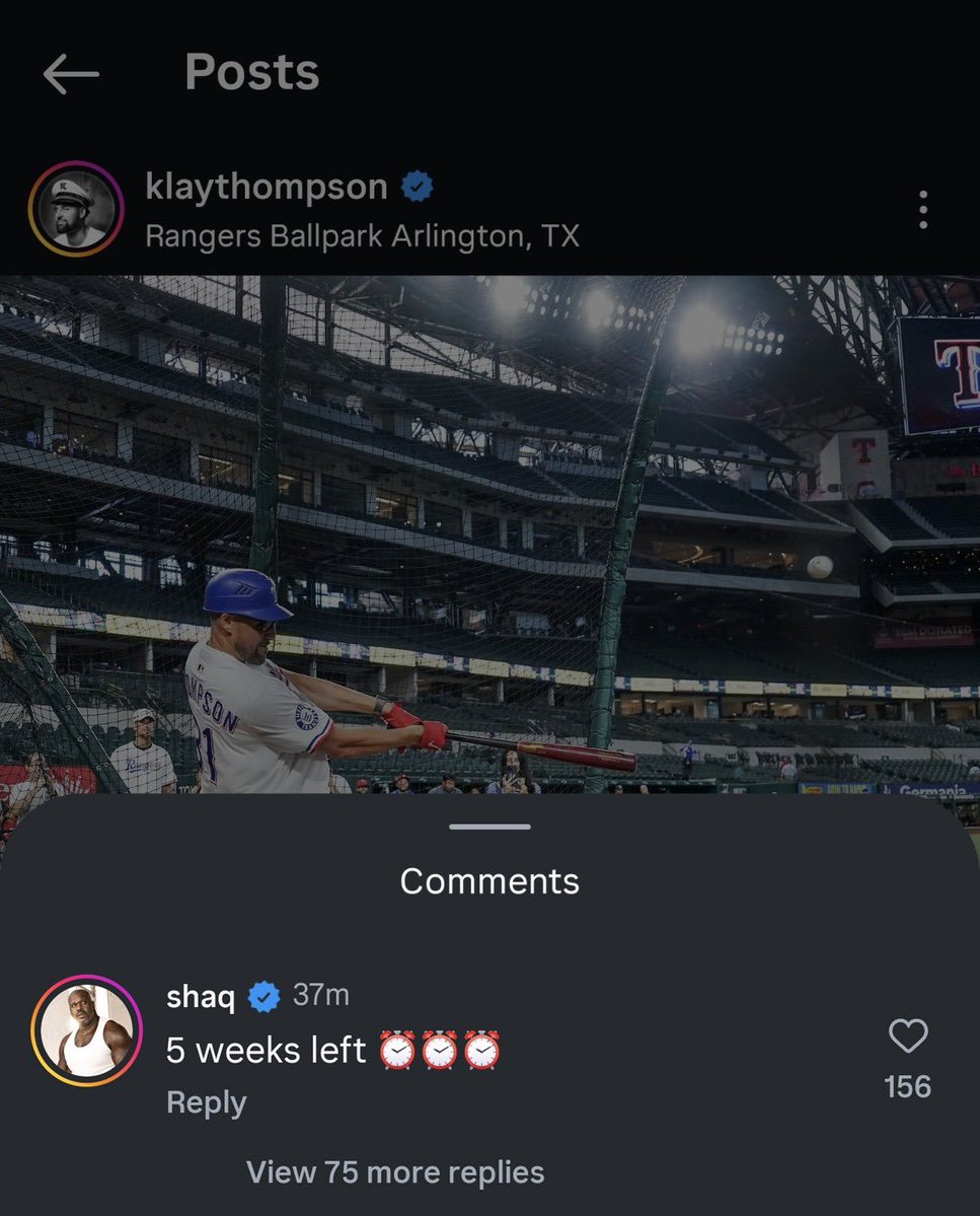 Shaq’s comment on Klay’s IG post 😭💀