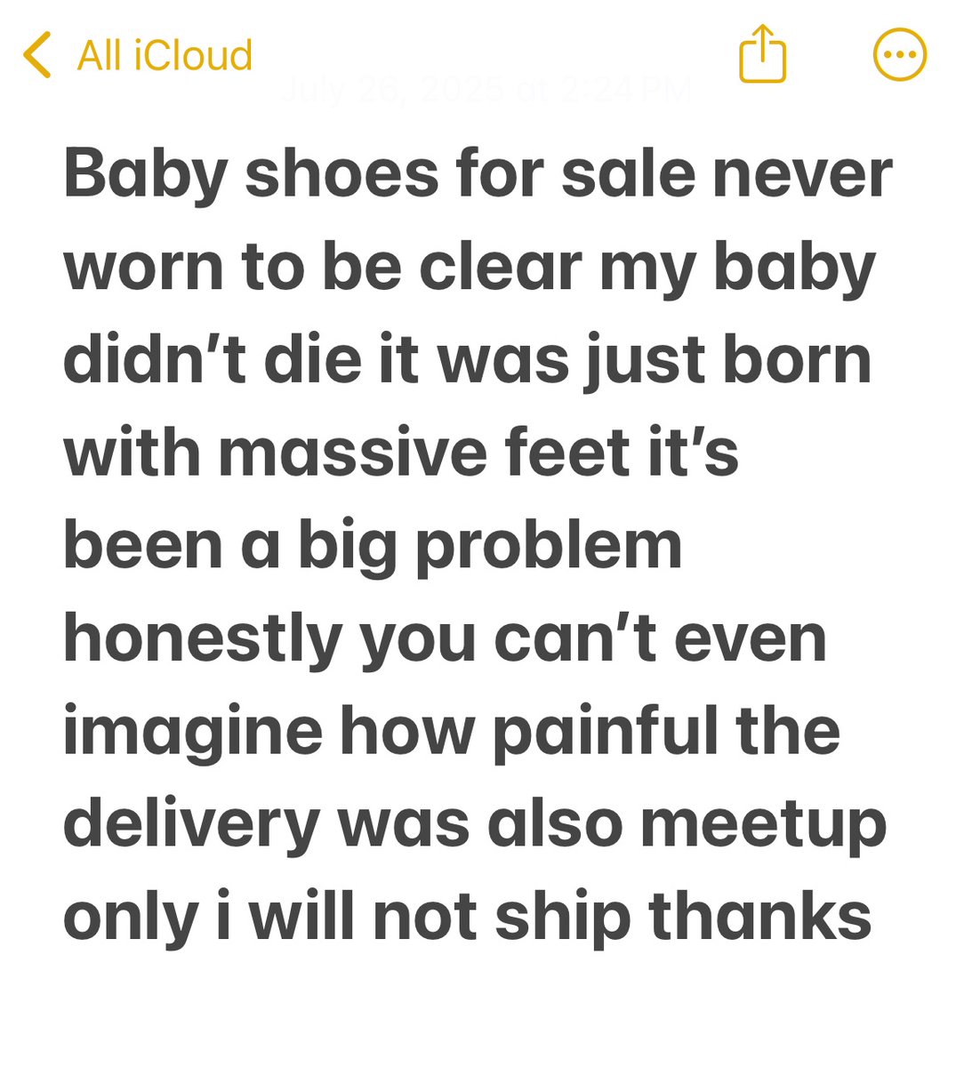 Woke up at 4 am last night, frantically wrote this in my notes app, then immediately passed out again