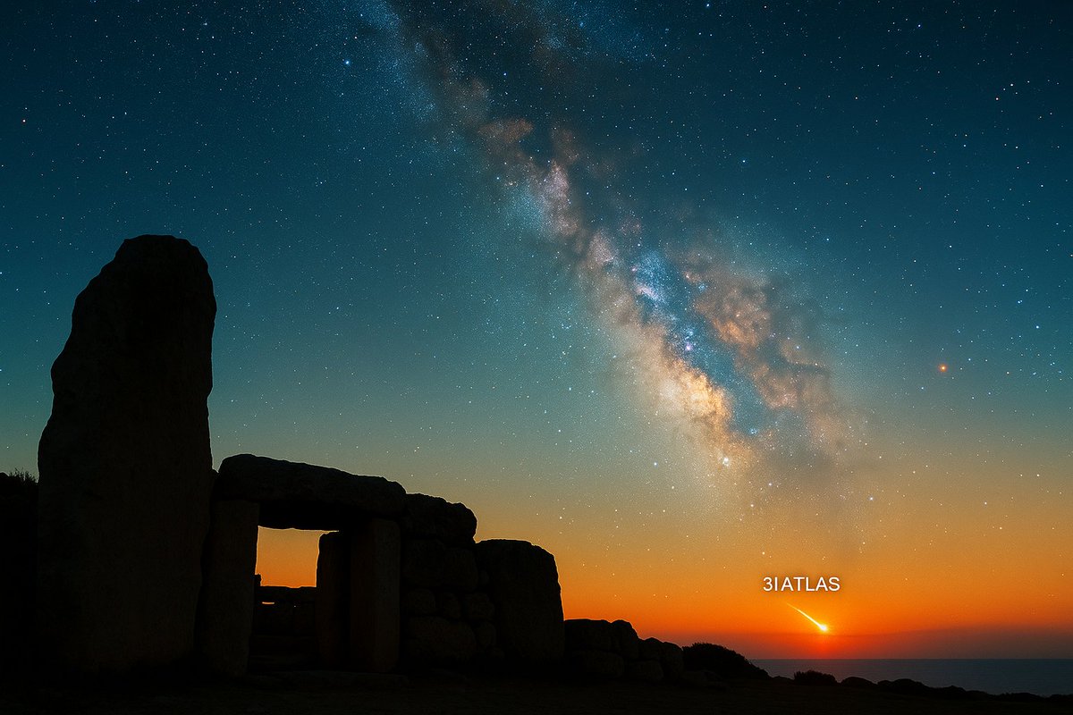 Die maltesischen Megalithtempel – vor allem Mnajdra – wurden so ausgerichtet, dass ihre Hauptachse exakt dorthin weist, wo am Morgen der Sommersonnenwende das Sternbild Schütze auftaucht. Aus dieser Himmelsregion kommt laut aktueller Beobachtung das interstellare Objekt 3I/ATLAS.