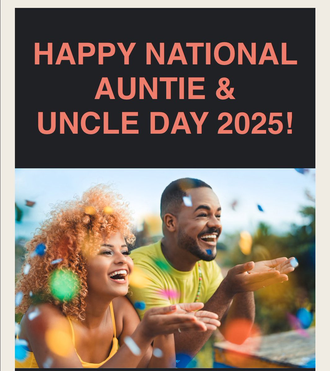 OneLoyalChick84's tweet image. ✨Happy National Aunties & Uncles Day
to all the CU Aunties and Uncles✨
Whether you’re cheering in person or holding it down from afar, your presence means everything. Keep showing up and being LOUD and PROUD for all our nephews ! We CU. We appreciate you🫶🏾🦬🏈🖤💛