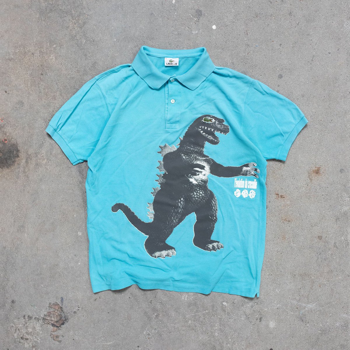 oldtimefever's tweet image. around 10 pieces of Lacozilla polos are still available and those are waiting to find shoulders