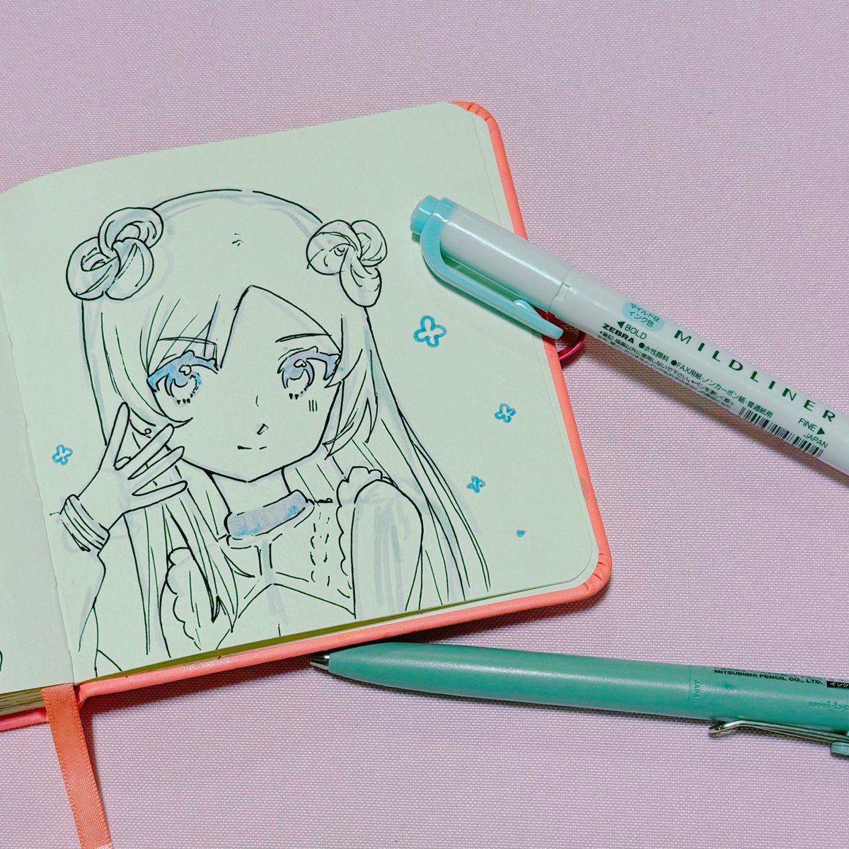 cloverkuri's tweet image. haven’t touched the sketchbook in months