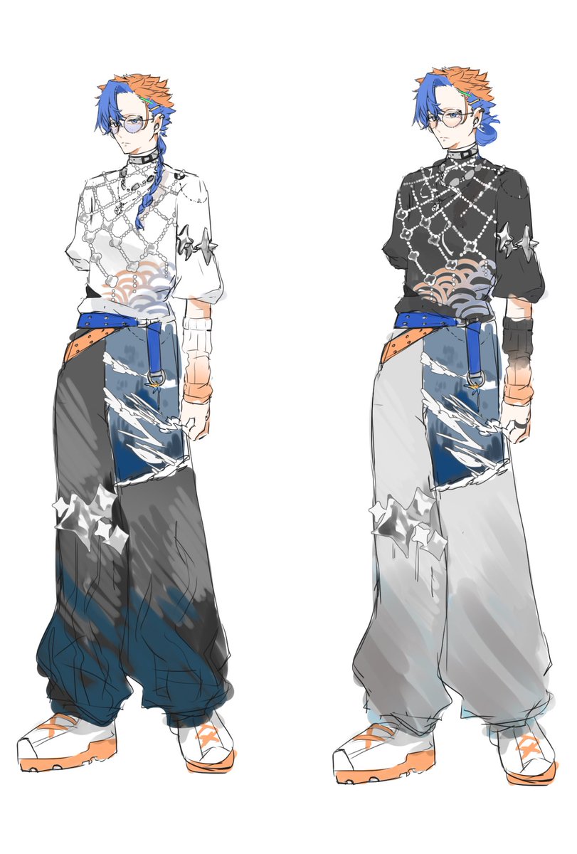 FlaHMM8hRd6447's tweet image. ゴクラクの現代風衣装
