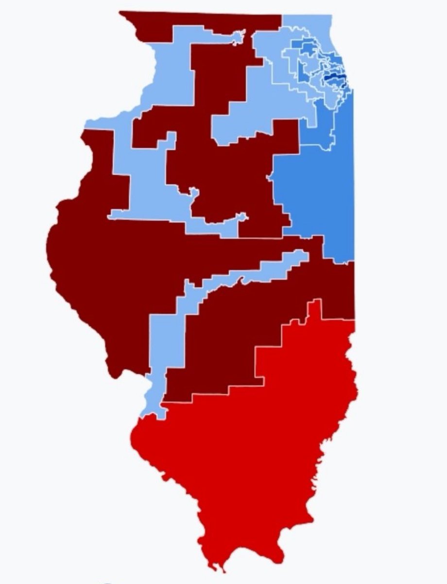 Every single person crying about the possibility of redrawing congressional maps, let me ask why you haven’t said a thing about Illinois: