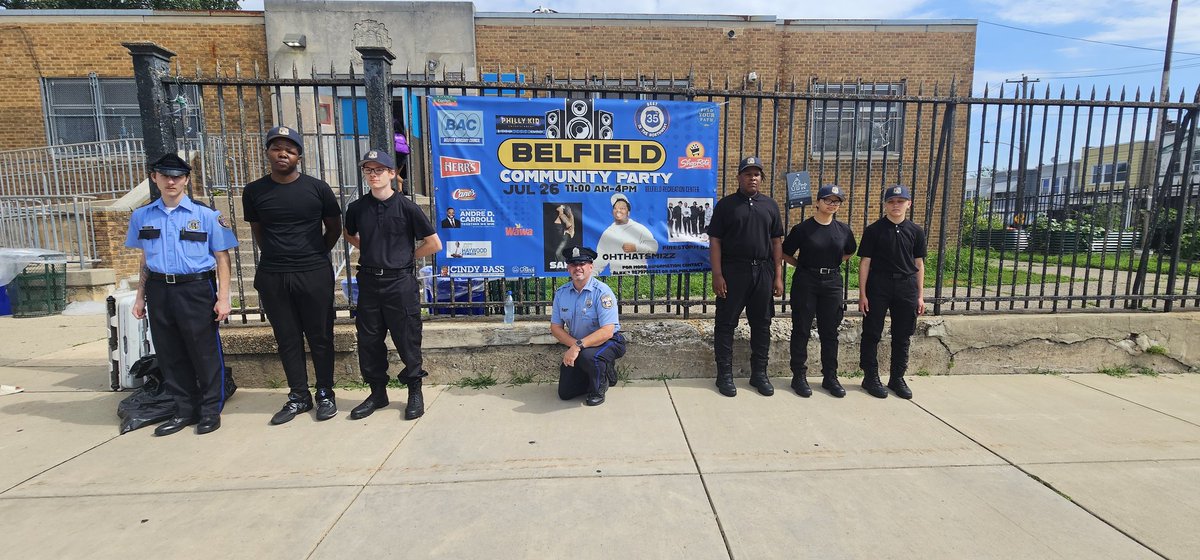 PPD 35TH District (@ppd35dist) on Twitter photo Nw Explorers helping with their first community event at Belfield Rec Center for Belfiled Day. Just a few meets in, and they are doing a fantastic job
<a href="/PPDComPrtBureau/">PPDComPartBureau</a> <a href="/PPDInspJThomas/">Inspector Jae Thomas</a> <a href="/PhillyPolice/">Philadelphia Police Department</a> Nw Explorers helping with their first community event at Belfield Rec Center for Belfiled Day. Just a few meets in, and they are doing a fantastic job
<a href="/PPDComPrtBureau/">PPDComPartBureau</a> <a href="/PPDInspJThomas/">Inspector Jae Thomas</a> <a href="/PhillyPolice/">Philadelphia Police Department</a>