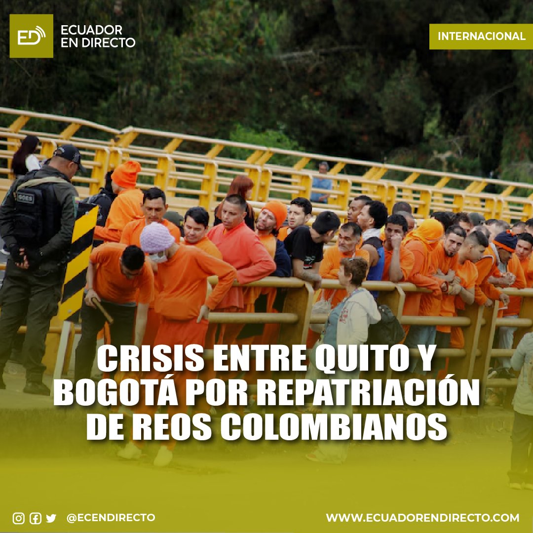EcEnDirecto's tweet image. #INTERNACIONAL
La deportación masiva de más de 800 reclusos colombianos por parte de Ecuador, desencadenó un conflicto diplomático con Bogotá, ya que muchos de los individuos fueron liberados poco después de su llegada debido a la falta de cargos o condenas. Colombia criticó…