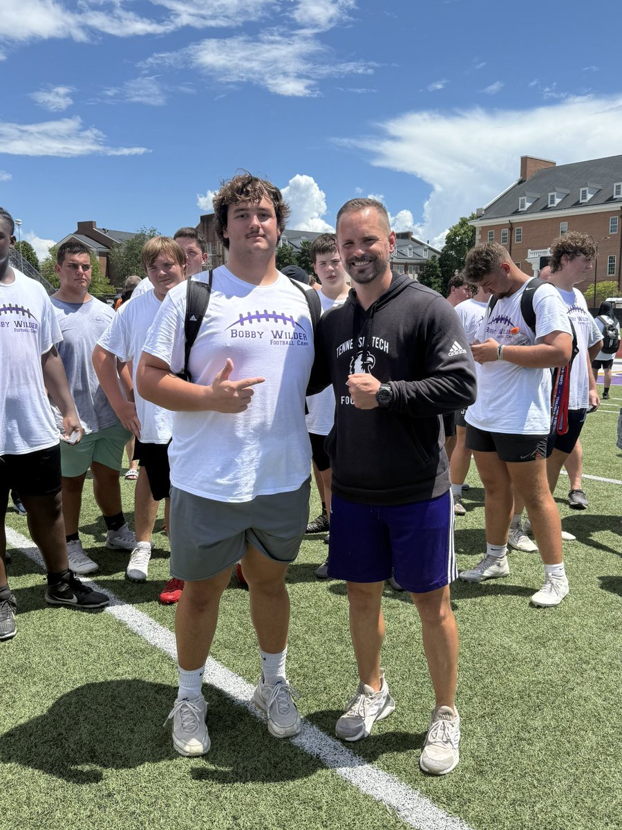CalebCoffman51's tweet image. Had a great day at @TNTechFootball Football camp and meeting @TD_HARM ! @CSmithScout @CoachTBarr @Dynasty_Oline @wcsPHScr @Coachwolff54 @BielBryce @BuckFitz @NCEC_Recruiting @DarrellWyke75