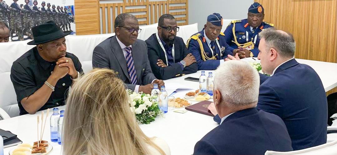 lekanpaul's tweet image. Minister of State for Defence, @Bellomatawalle1, led the country’s delegation to the 17th International Defence Industry Fair (IDEF 2025), held in Istanbul, Turkey. The visit marked a significant step in advancing Nigeria’s defence modernization efforts.