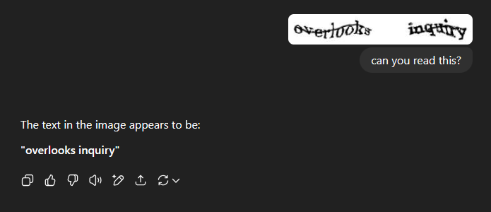 DevDminGod's tweet image. is there any point to captcha now, or is it just security theater