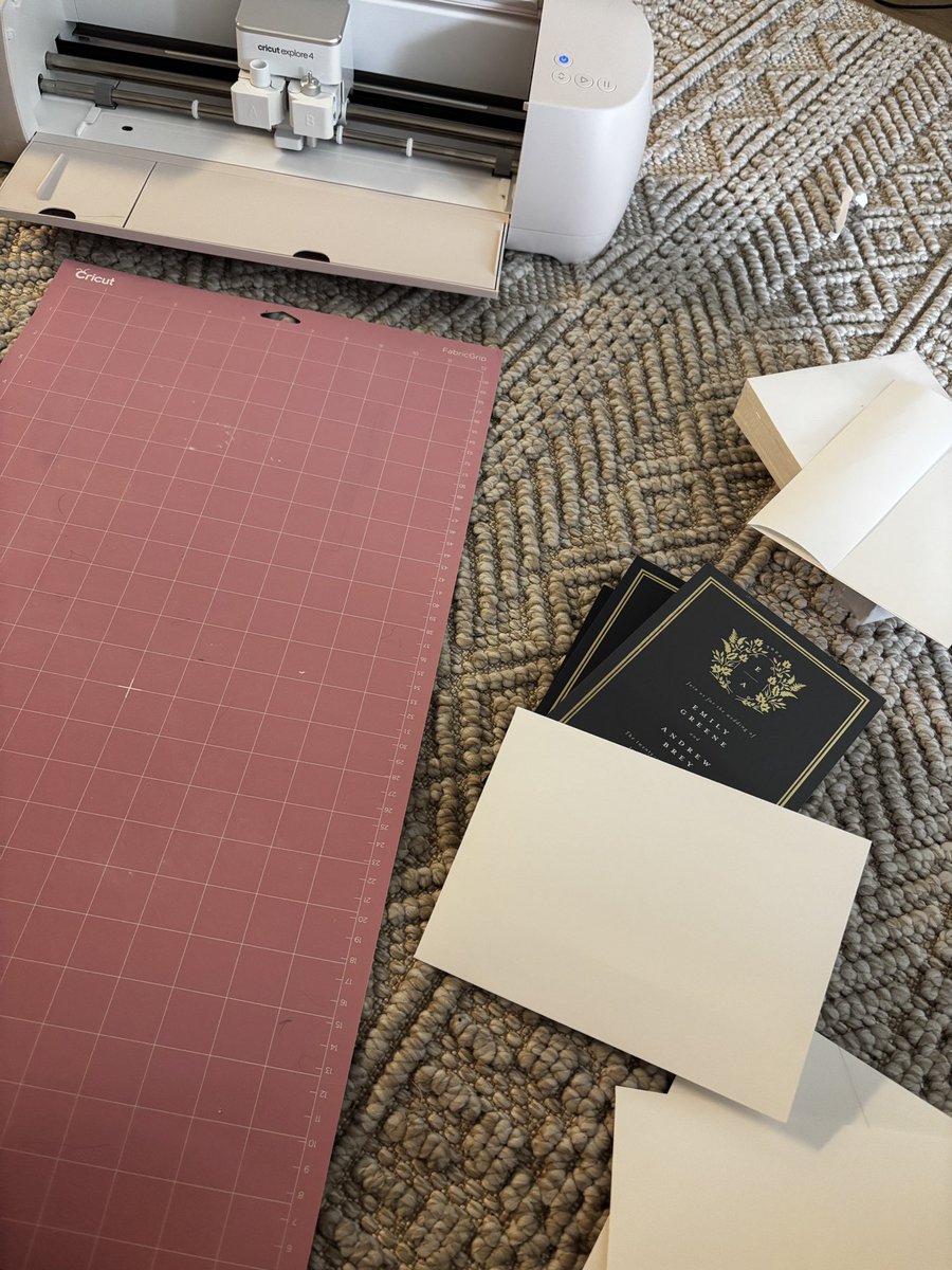 My PSA to future brides out there:

Don’t be a hero. Don’t say you’re going to DIY your wedding invites. And especially do not be delusional like yours truly and buy a Cricut.