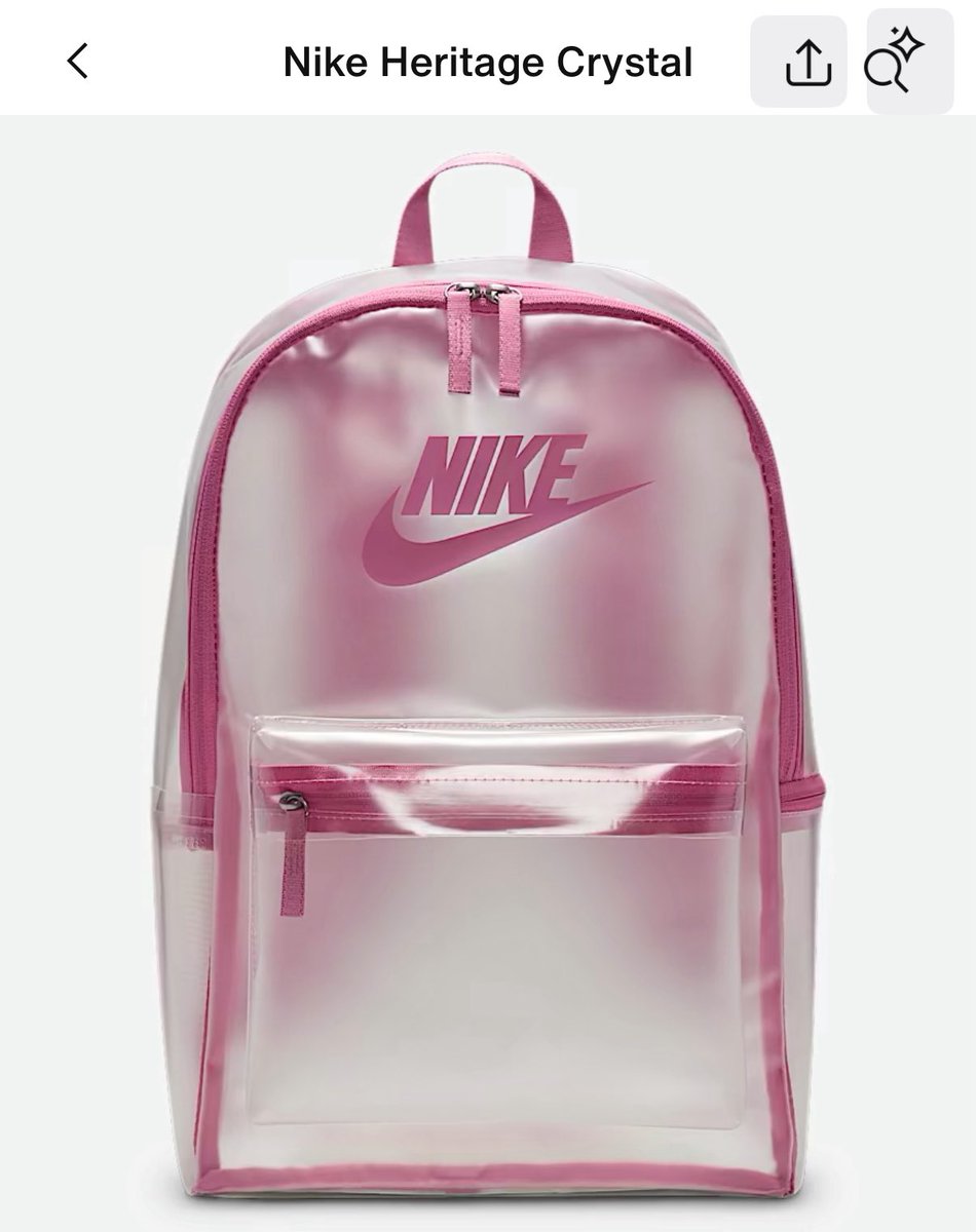 JerLisa_Nicole's tweet image. Dallas schools have to use clear or mesh backpacks and there aren’t many cool options.

These Nike Heritage Crystal backpacks are currently on sale AND an extra 20% off making them $41.58 in cart. There are 4 colorways. It would be cool if the community could come together for 20