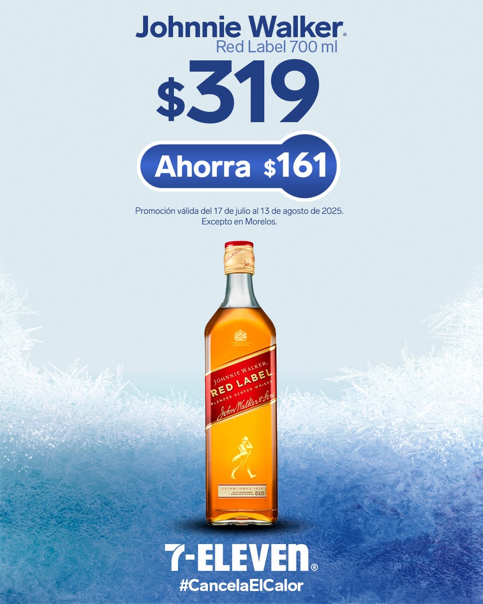 7ElevenMexico's tweet image. Los pasos correctos son rumbo al Seven, por tu Red Label en promo. 🥃🚶♀️🚶 Prepáralo a tu gusto y cancela el calor. 🧊