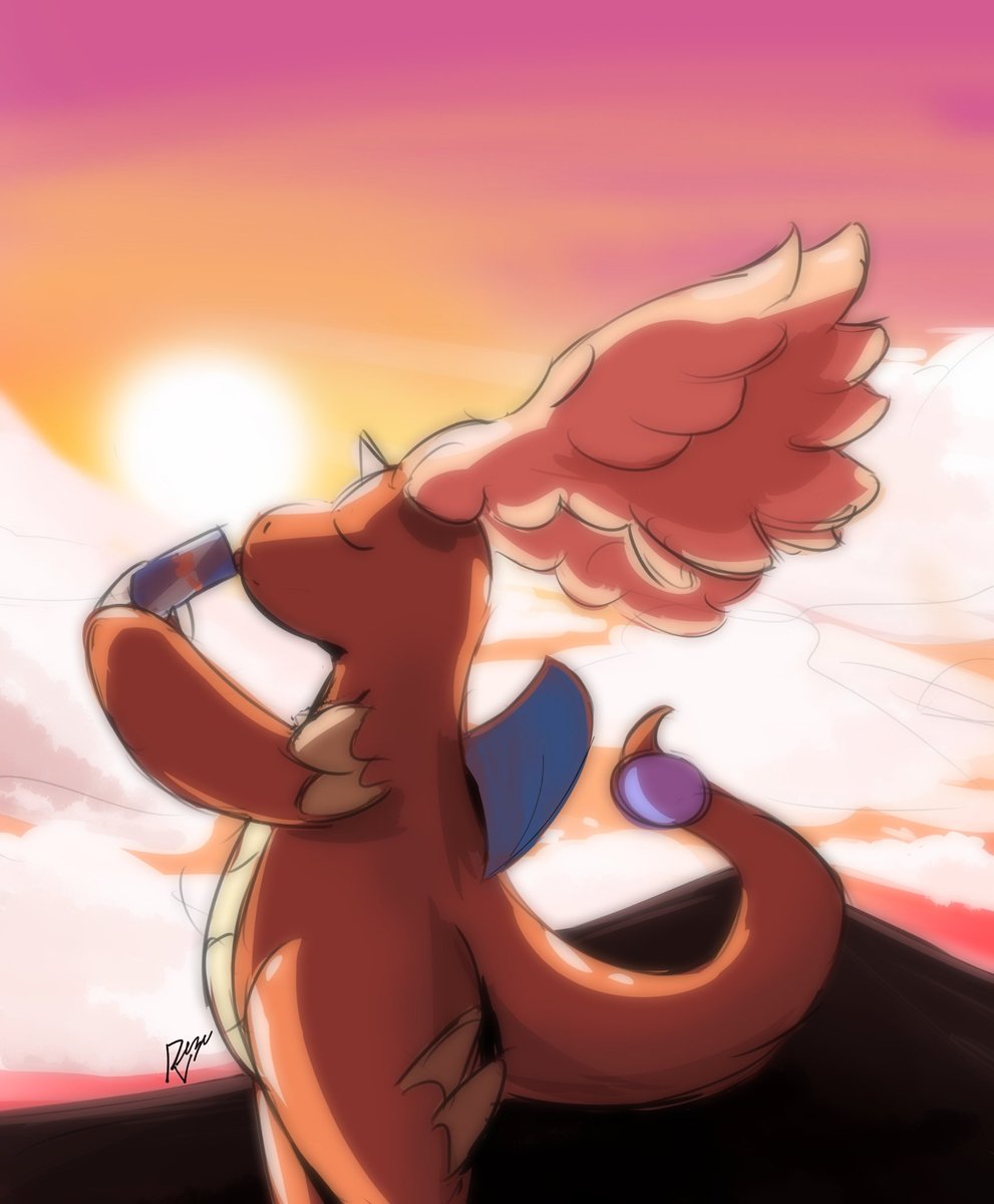Dezulovian_V's tweet image. Redbull le dió alas. :u Y opinando con respecto al dragoncito mandarina a mi si me gustó la mega de Dragonite. Lo que no me gustó es como se ve el juego donde sale. xd