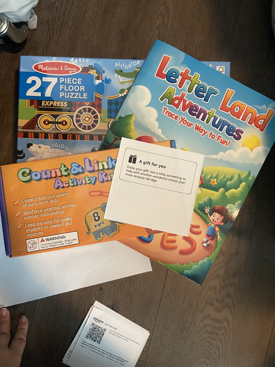 chancishugart's tweet image. Thank you to Arizona Akridge (I don’t know your handle) for the amazing items! These will help make kindergarten amazing!