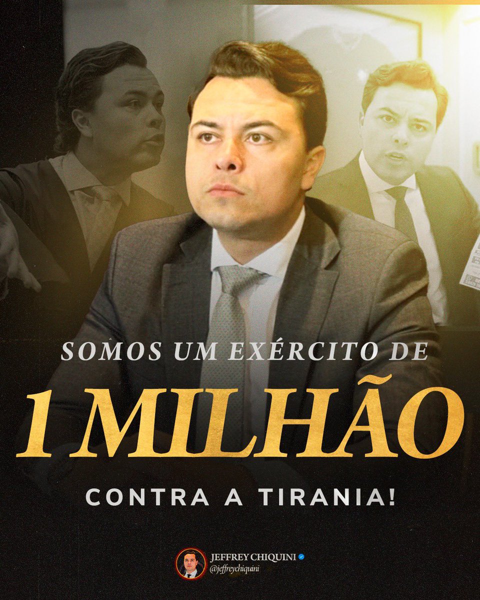 Jamais desistiremos do nosso Brasil. Juntos, venceremos a tirania. Obrigado, de coração, por todo o apoio e força que vocês têm me dado. O Brasil pode contar comigo nessa luta por justiça e liberdade. Venceremos! 

Eu amo meu Brasil.

🤝🇧🇷