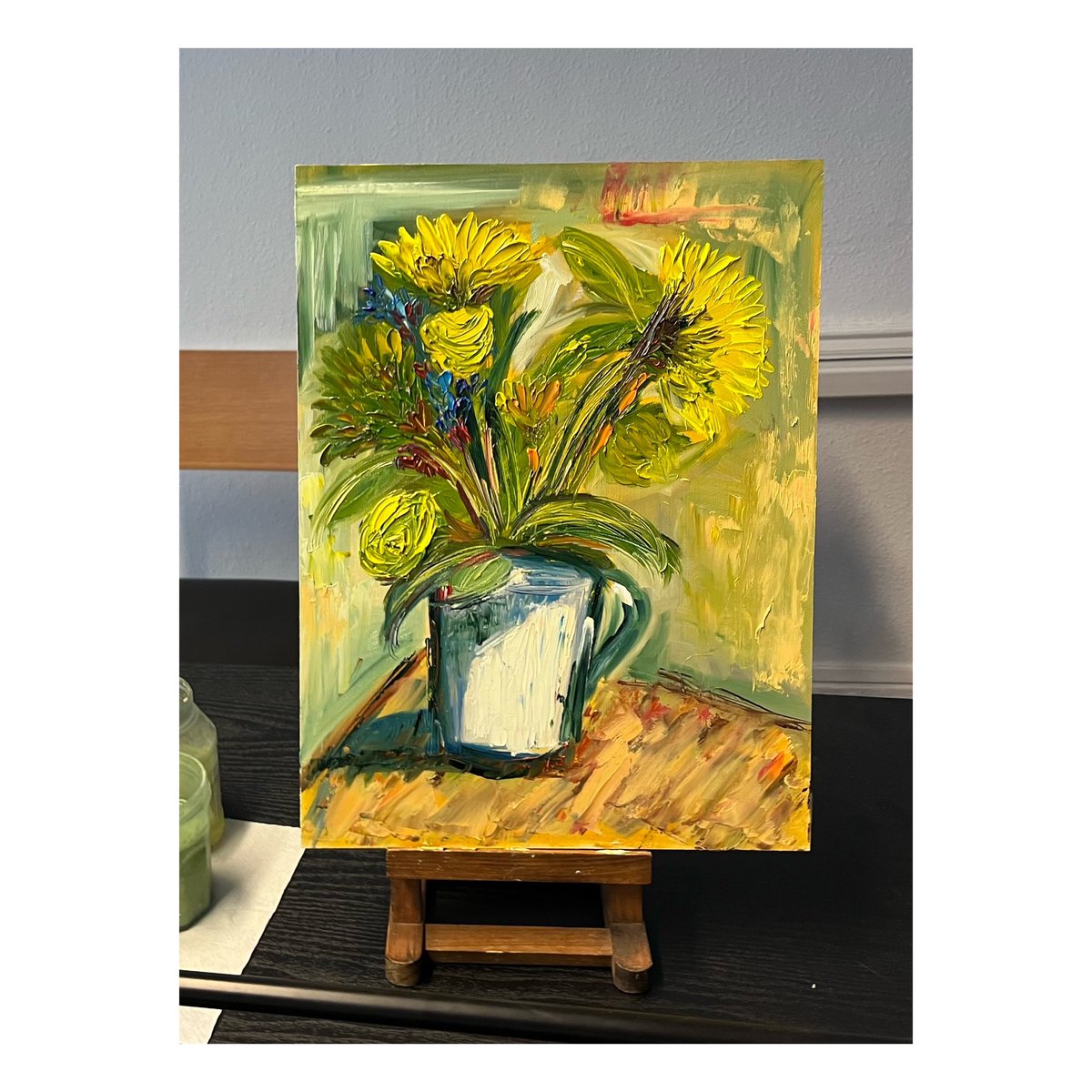 Great time leading today’s oil painting workshop. Talented bunch of people. And quite lovely too