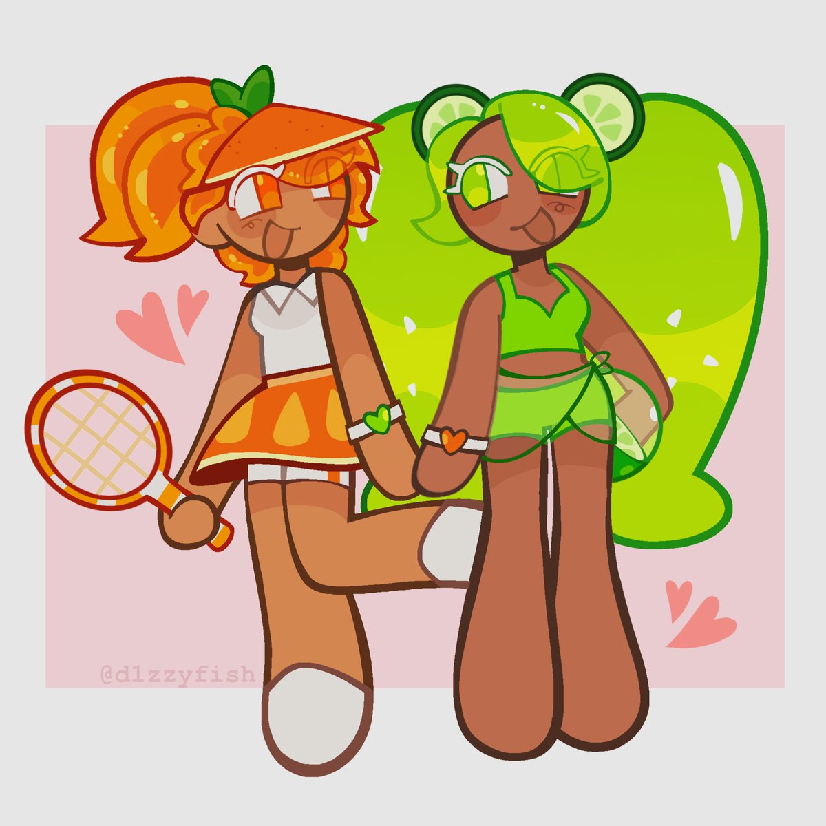 d1zzyfish's tweet image. girlfriends 🧡💚
#cookierunkingdomfanart #orangelime #crkfanart