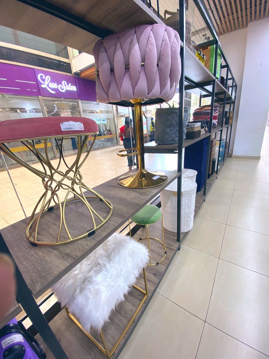94_Tenshy's tweet image. Part two of Panda Mart shopping images .
1. Bar/Kitchen stool 4,900 to 9,800 per piece
2. Ottoman’s 4,000 to 9,000
3.flower / plant baskets 1500 to 9,500
4. The pink bar/ kitchen stool 9,800 (yeah it’s giving )