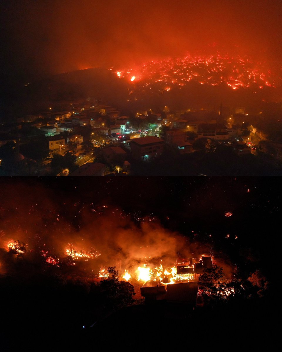 bgyetherr's tweet image. Bursa’daki yangında alevler yerleşim yerlerine yaklaştı, bazı mahalleler tahliye ediliyor.
