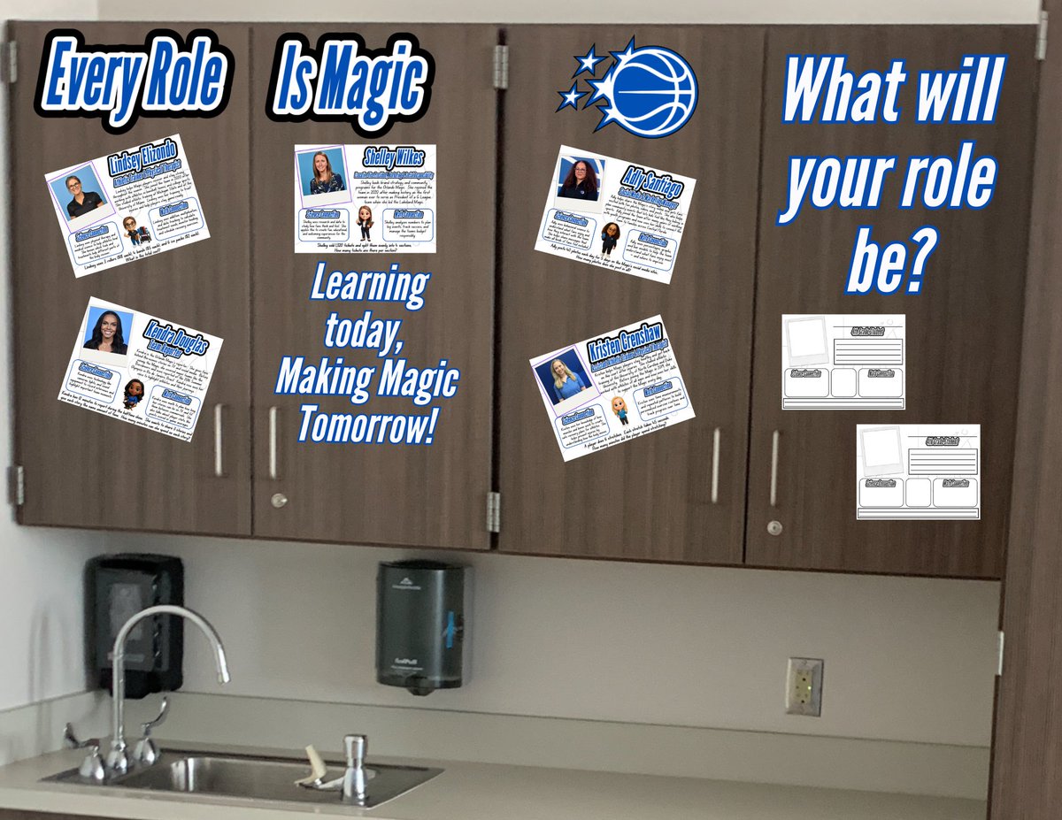 MrsLopezMagic's tweet image. Classroom Rebrand In Progress: Every Role Is Magic ππ©Άπ€ From an idea on a Post-It to design modeπ Stay tuned for the Classroom Rebrand reveal in 12 days! @OrlandoMagic @Kendra_Melinda #MakeItMagic #EverybodyIn (@canva is awesome π)