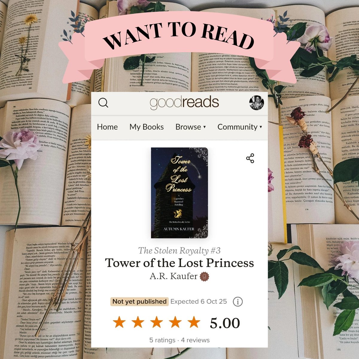 AutumnK2022's tweet image. Tower of the Lost Princess is live on Goodreads. Add it to your "Want to Read" shelf today! 💘