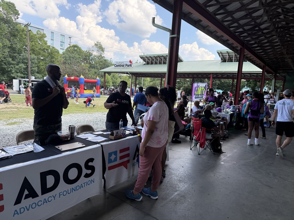 ⁦<a href="/ADOSAFNC/">ADOS NC</a>⁩ is in Durham engaging the community on reparations and issues that matter to our people! ⁦<a href="/ADOSorg/">ADOS Advocacy Foundation</a>⁩