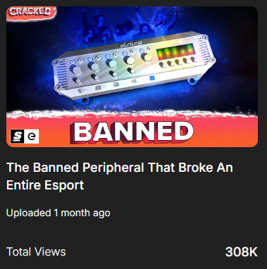 XenosKing's tweet image. This is REALLY SMART packaging by the team at @theScoreesports.
1st, it's just a really interesting topic. Banned peripheral. Broke an ENTIRE esport. + The item crazy.
What's even crazier is that...
This is all a disguise.
What the video is ACTUALLY about is the origin story…