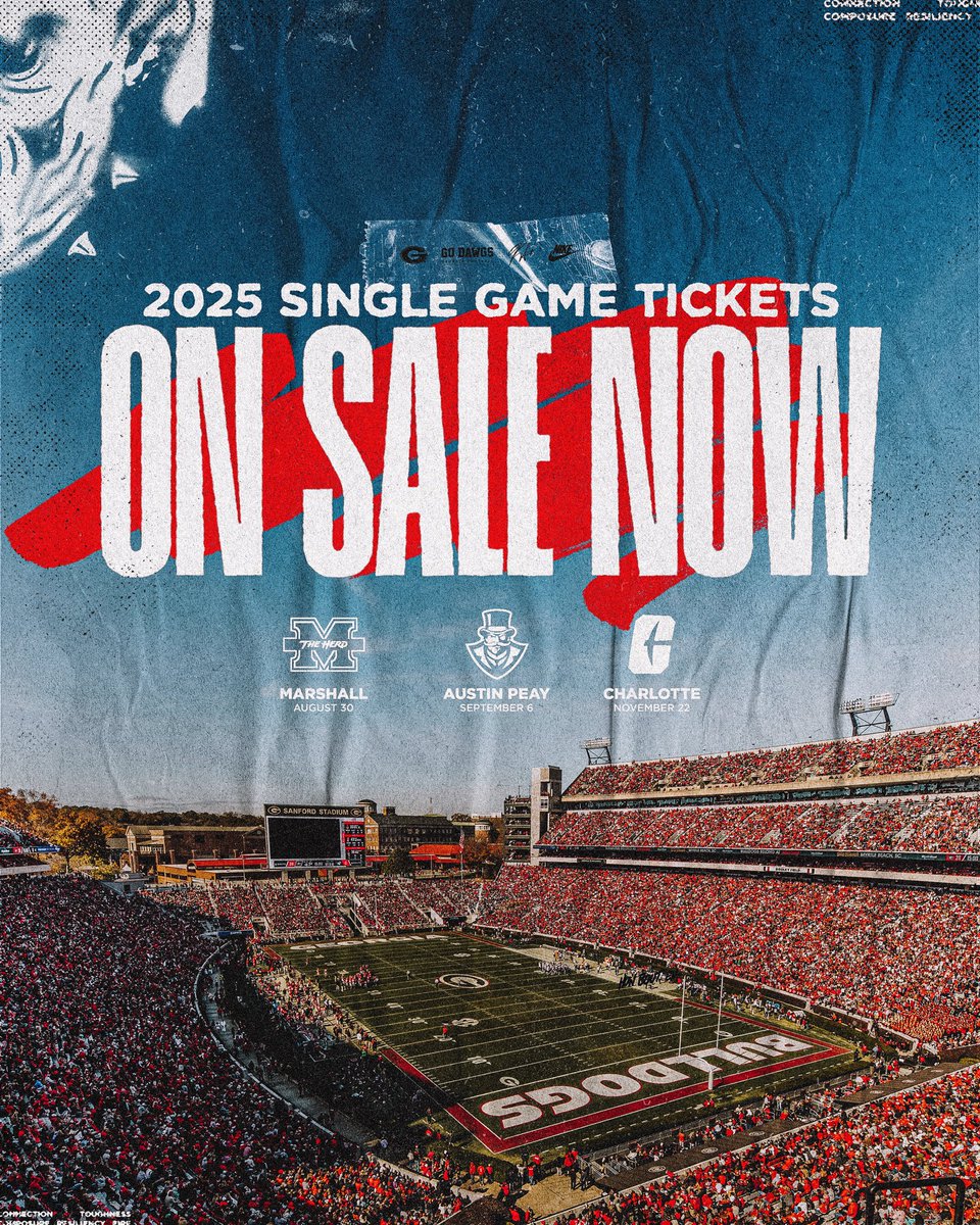 Five more Saturdays until Kickoff 🏈🔜

🎟️: georgiadogs.evenue.net/events/FSINGLES

#GoDawgs
