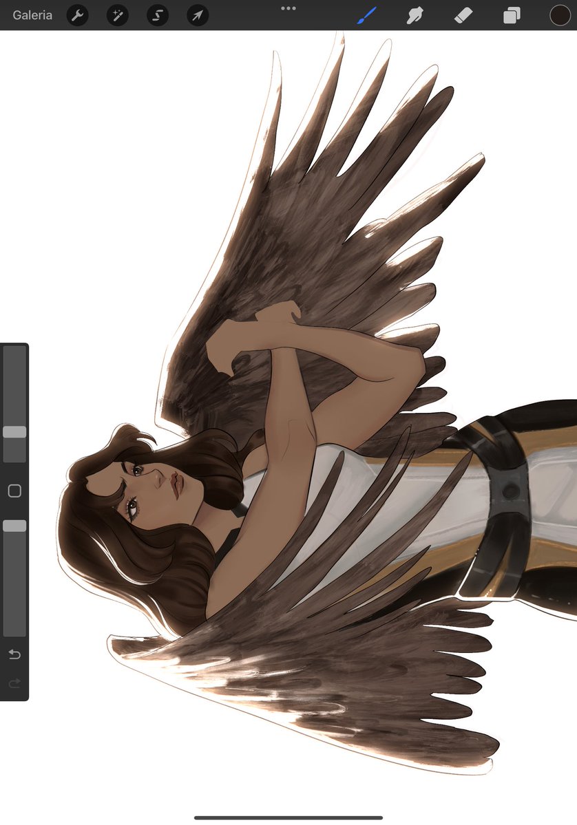 gittanart's tweet image. wip #Hawkgirl