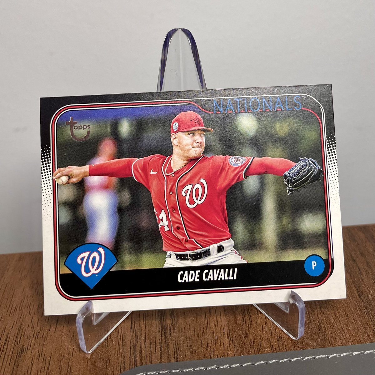 KaraDBaseball's tweet image. Card of the day: Cade Cavalli (Washington Nationals) 2024 Topps Update Vintage /99
Love the look of this one! The design with landscape photo really pops. Bonus points for the spring training hat patch. Details like those are the best.
Thanks to @Mdotmoore420 #MooreStacks!