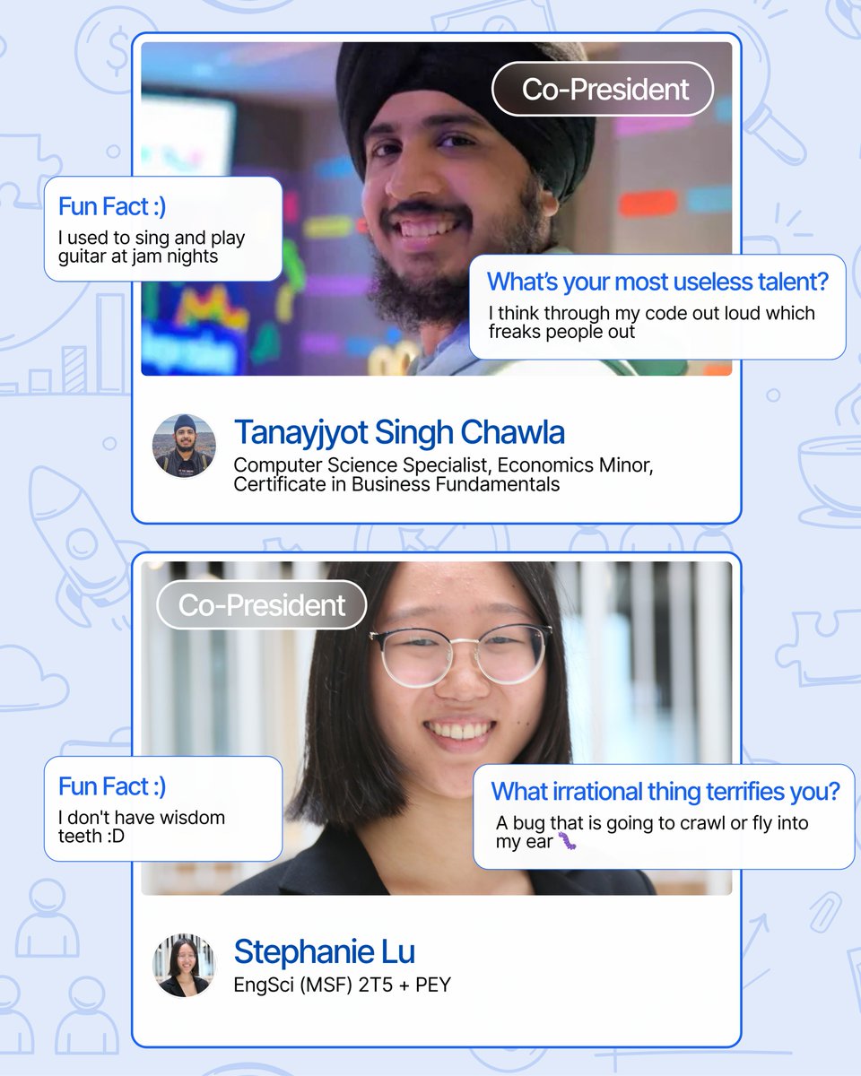 Introducing our 25/26 Co-Presidents: Stephanie Lu and Tanayjyot Singh Chawla!🔥

Together, they’ll lead the University of Toronto Machine Intelligence Student Team (UTMIST) into a new chapter, focused on growth, innovation, and meaningful impact within the AI/ML community!