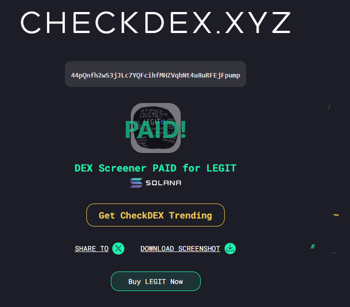 jax100x's tweet image. LFGG DEX JUST GOT PAID
OK THIS IS SO $LEGIT
HIGHERRR
44pQnfh2wS3jJLc7YQFcihfMHZVqhNt4u8uRFEjFpump