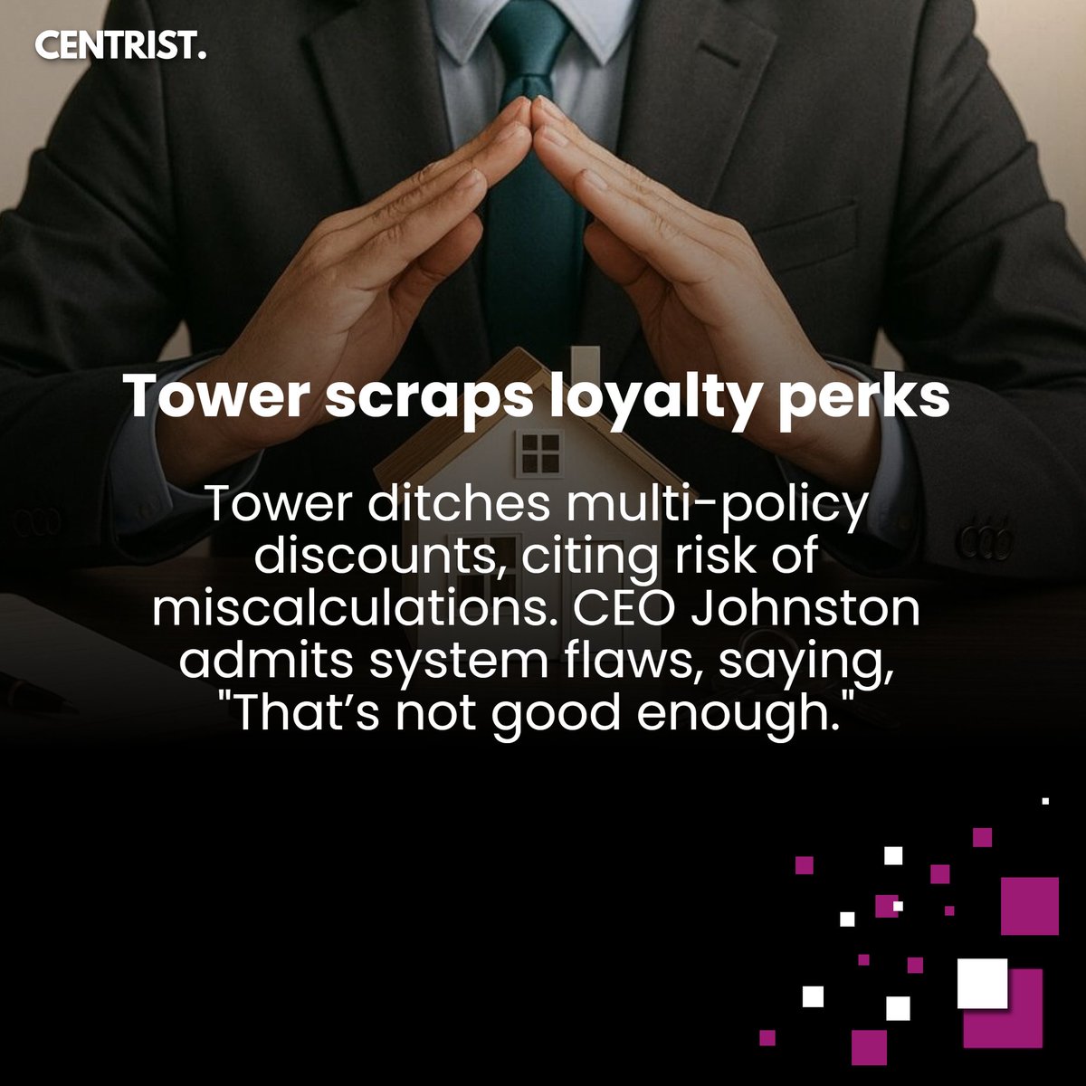 centrist_nz's tweet image. Tower ends loyalty discounts, citing risk—premiums rise as insurer joins rivals in scrapping perks; watchdog warns of rising underinsurance.
Read More: zurl.co/HqNAl