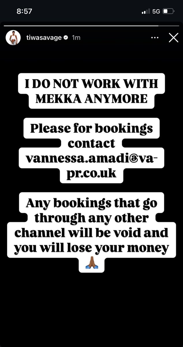 savagesourcee's tweet image. 🔊Tiwa Savage via Instagram🔊

For bookings contact: Vannessa.amadi@va-pr.co.uk