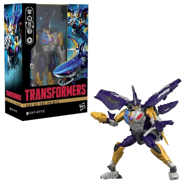 TFsource's tweet image. Now in Stock: Voyager Class Sky-Byte! 🦈Add him to your collection!
🛒 tfsource.com/transformers-g…