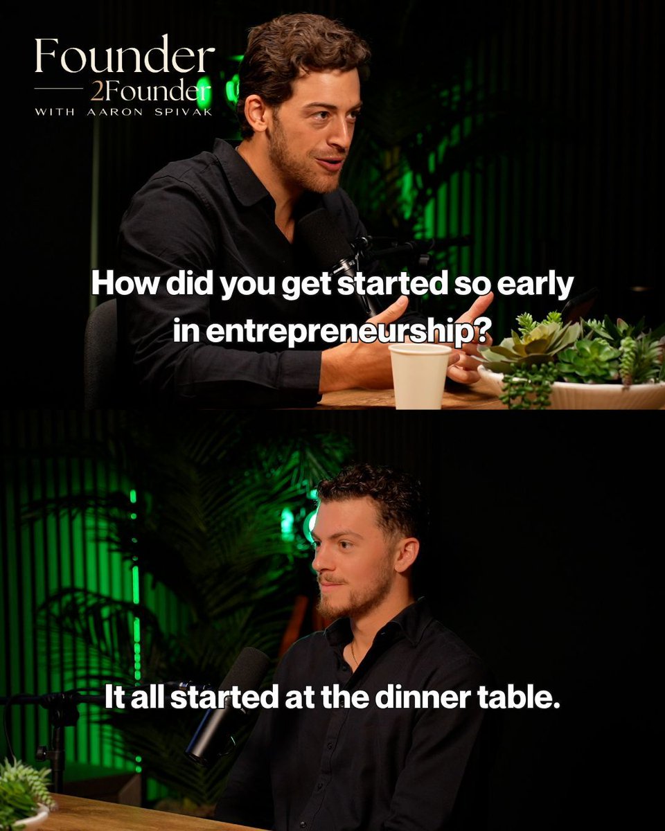 FoundersClubUS's tweet image. The language at the dinner table wasn’t English. It was entrepreneurship.”
Austin Copeland grew up in a household where business was the family dialect.
If you wanted a seat at the table, you had to learn the language, fast.
In this week’s Founder2Founder, we dive into how…