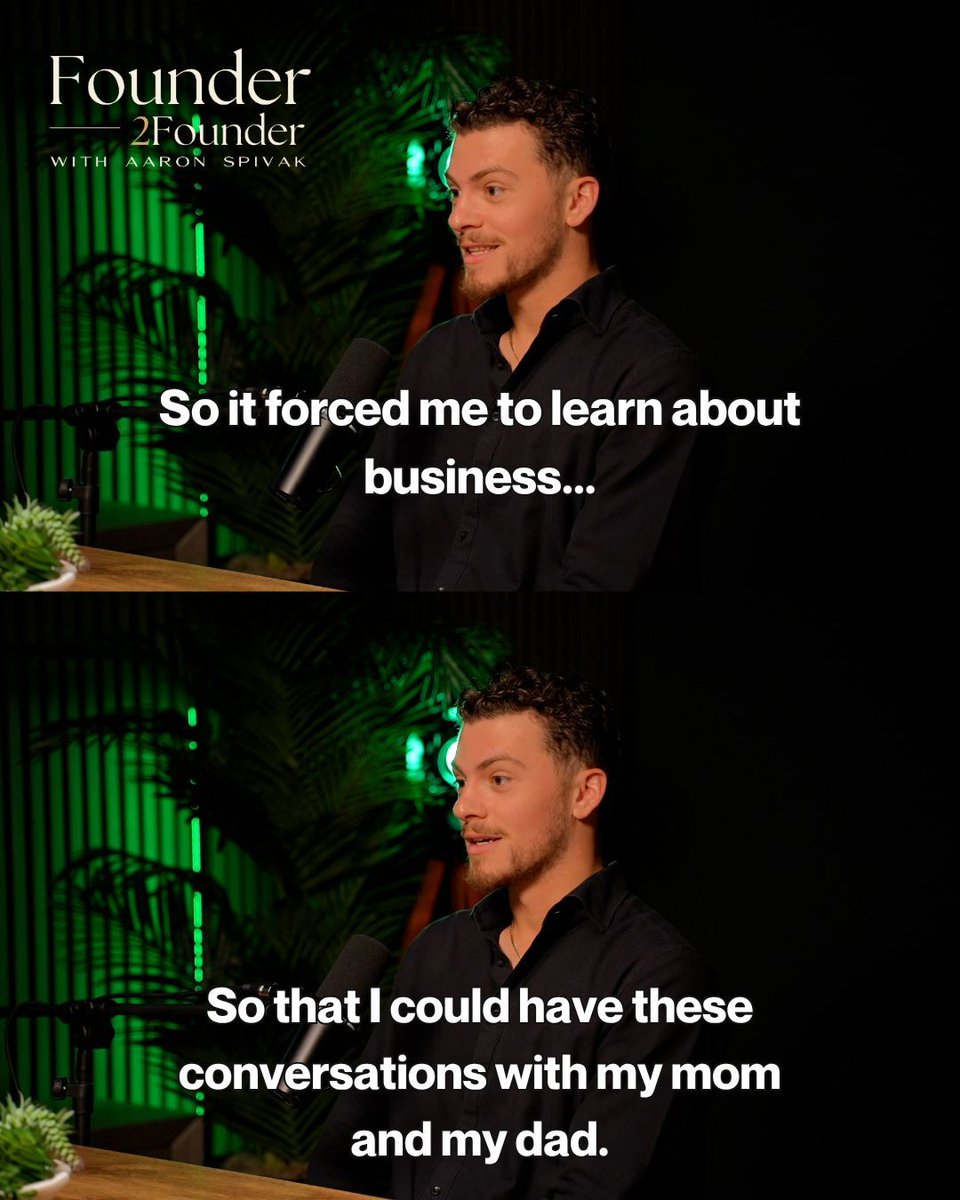 FoundersClubUS's tweet image. The language at the dinner table wasn’t English. It was entrepreneurship.”
Austin Copeland grew up in a household where business was the family dialect.
If you wanted a seat at the table, you had to learn the language, fast.
In this week’s Founder2Founder, we dive into how…