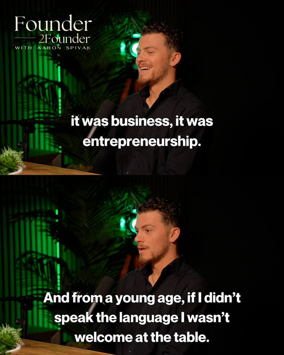 FoundersClubUS's tweet image. The language at the dinner table wasn’t English. It was entrepreneurship.”
Austin Copeland grew up in a household where business was the family dialect.
If you wanted a seat at the table, you had to learn the language, fast.
In this week’s Founder2Founder, we dive into how…