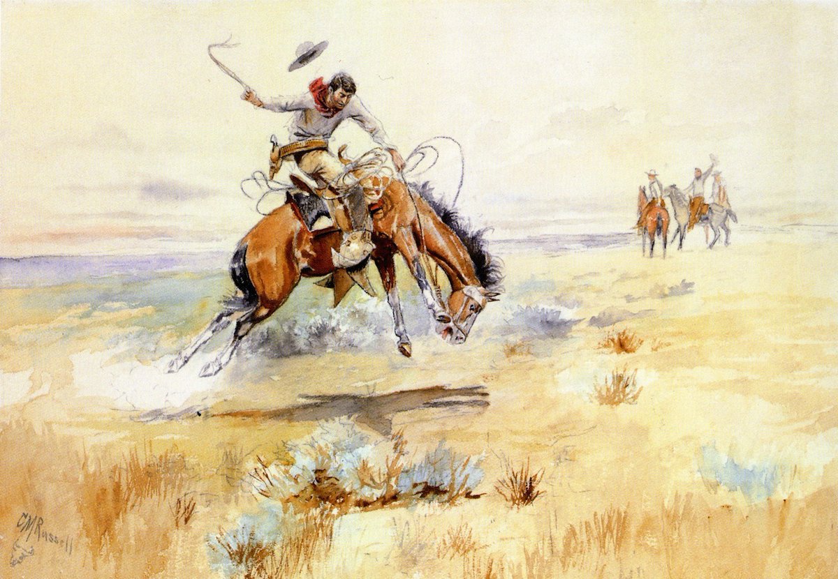 RussellArtBot's tweet image. The Bronco Buster wikiart.org/en/charles-m-r…