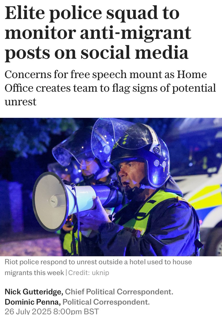 I’ll probably be arrested for this…

The Home Office is building an elite social media police squad to monitor your posts for “anti-migrant sentiment” — while asylum hotels fill, protests grow, and immigration hits record highs.

If you dare criticise the chaos? Expect a knock