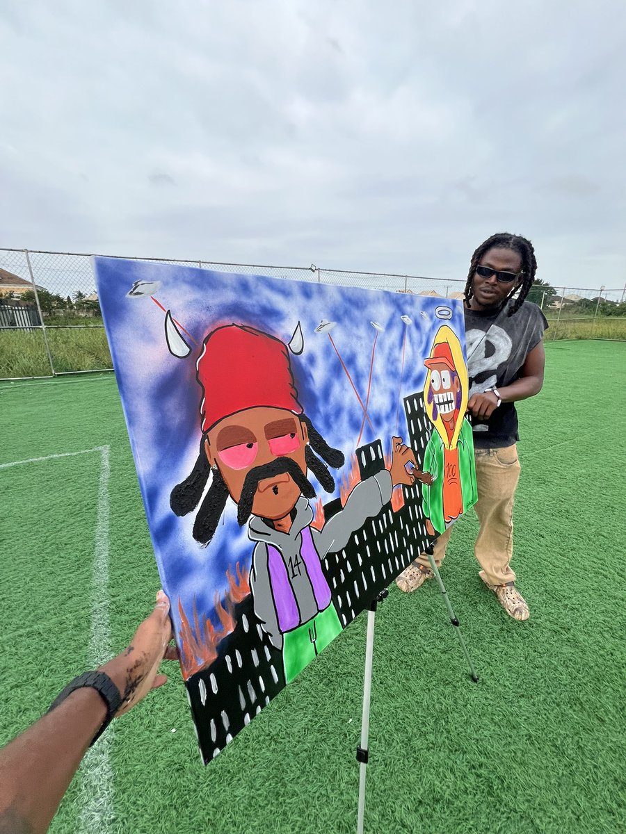 sketchgodd's tweet image. quick freestyle on a canvas with my bro today 

🚫🚭