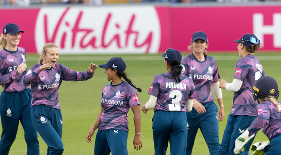 🆚 Leicestershire: Won by 10 wickets.
🆚 Yorkshire: Won by 10 wickets.
 
Introducing your 2025 Vitality Women’s T20 Blast League Two champions…
 
🏆 Middlesex!
 
#HerGameToo