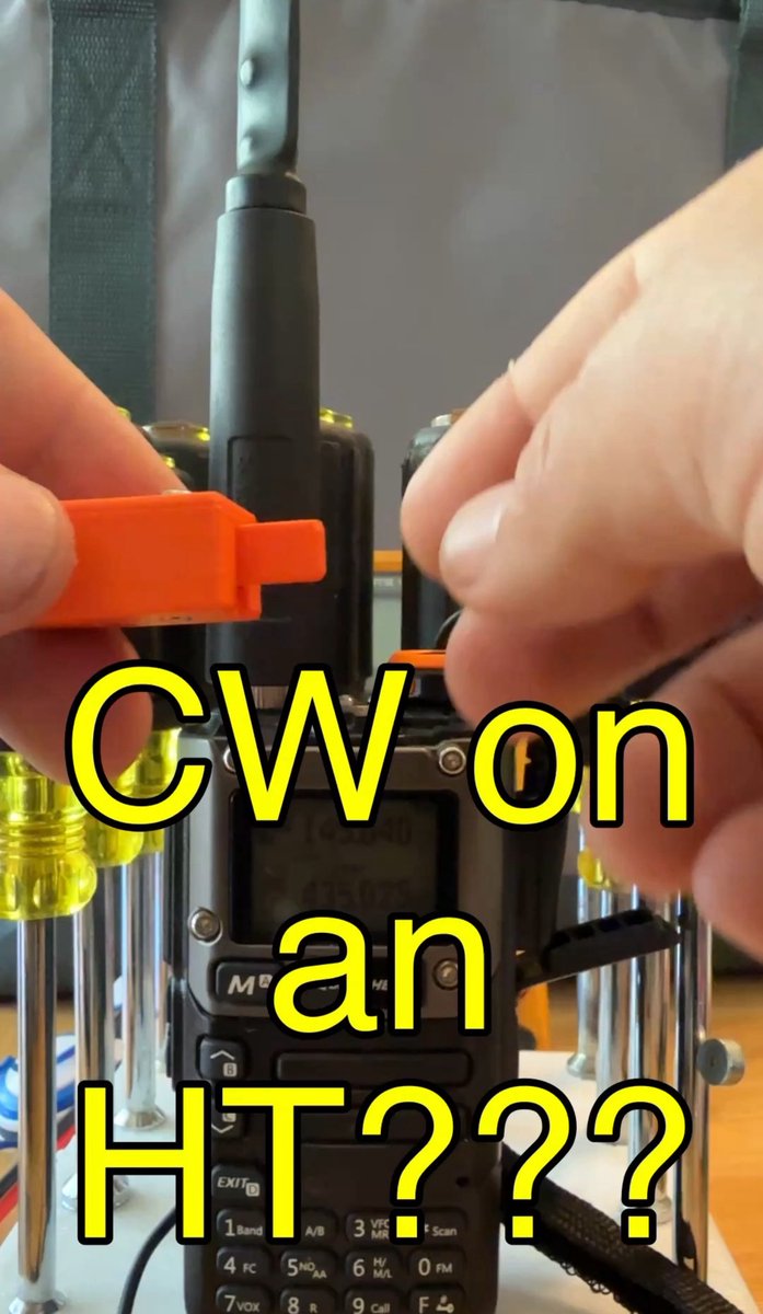 Quansheng (modded with IJV 2.95) does CW on this HT! I 3D printed a key ... youtube.com/shorts/loGYxUX… via <a href="/YouTube/">YouTube</a>