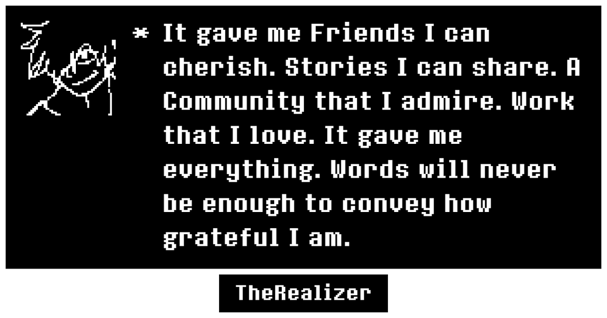 Realizer_367's tweet image. Because I appreciate everything it brought to my life, and more.
Thank you.