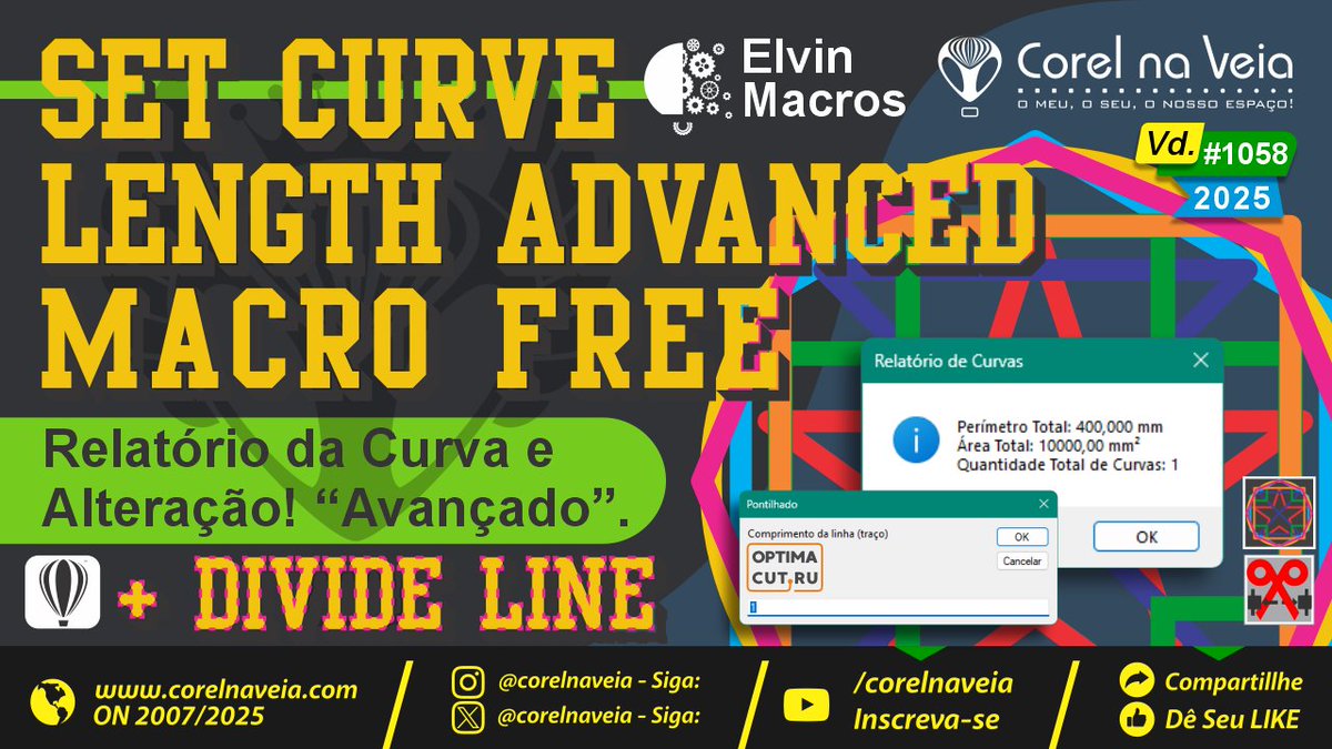 CorelnaVeia's tweet image. 🚀SET CURVE LENGTH ADVANCED + Curve Report e Divide Line Macro For CorelDRAW! Padronize o comprimento de curvas com precisão para Corte a Laser, Vinil ou CNC! 🔥
📽️Veja agora: youtu.be/UPdVBeA0zo8
🔁Compartilhe!
#CorelDRAW #LaserCut #Vinil #CNC #MacrosGrátis #DesignVetorial