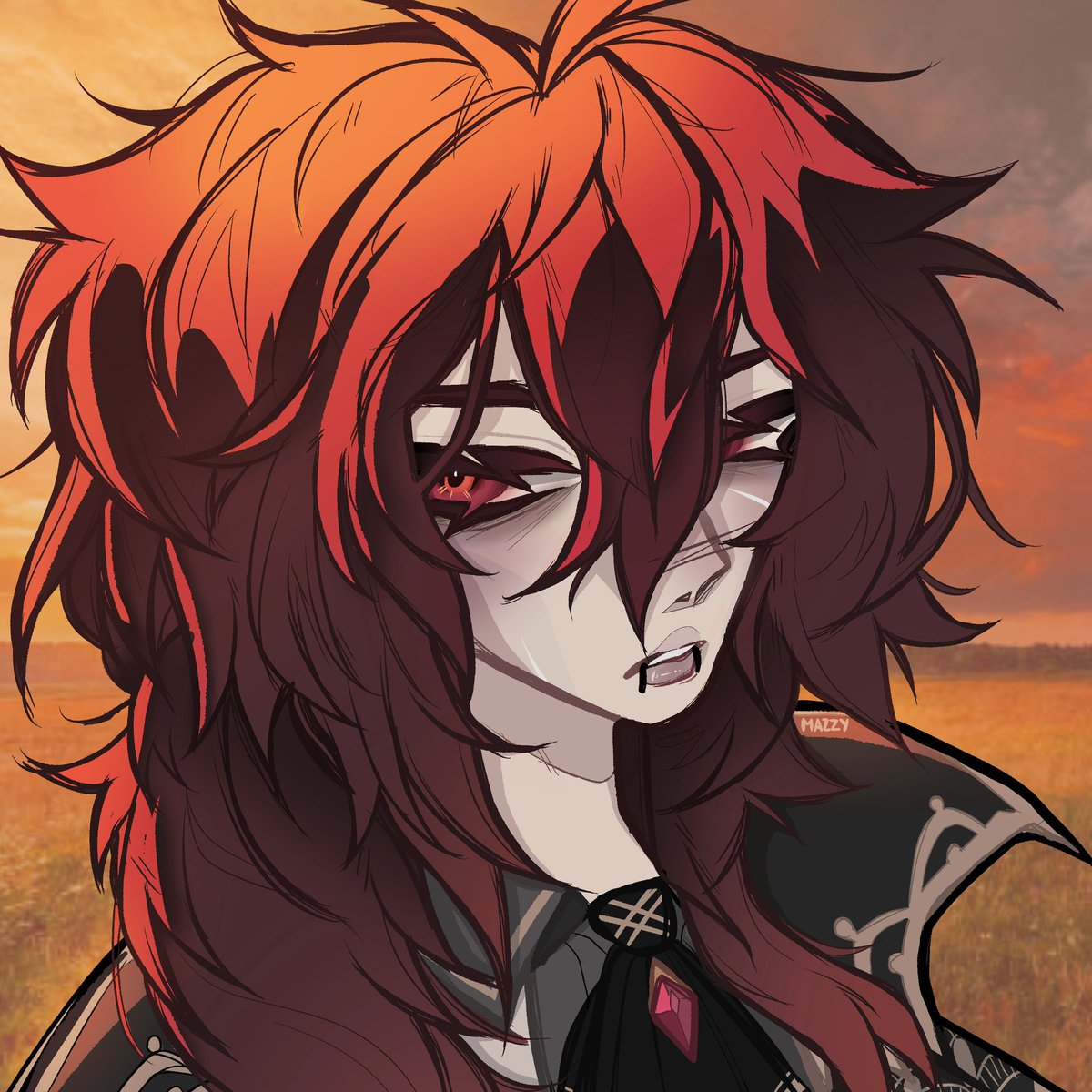 mxnxzzo's tweet image. dark side of dawn doodles
 #diluc #Genshinlmpact