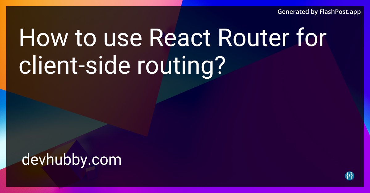 devhubbycom's tweet image. Is there a teleportation route in React Router for faster page loads?

Source: devhubby.com/thread/how-to-…

#LearnToCode #Developer #ReactRouter #Router #clientside #router