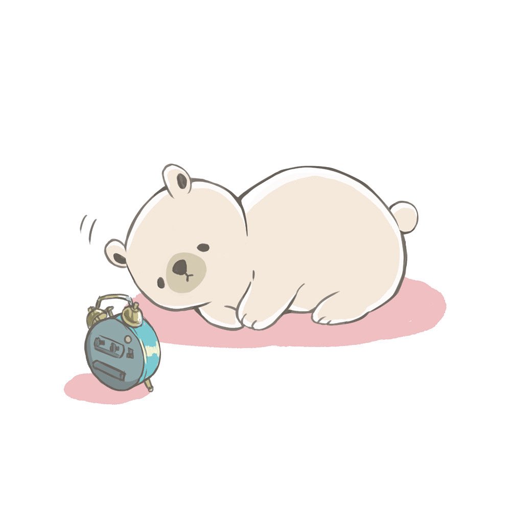 「昼過ぎにやっと活動するしろくまを描きました。」|かちわりのイラスト