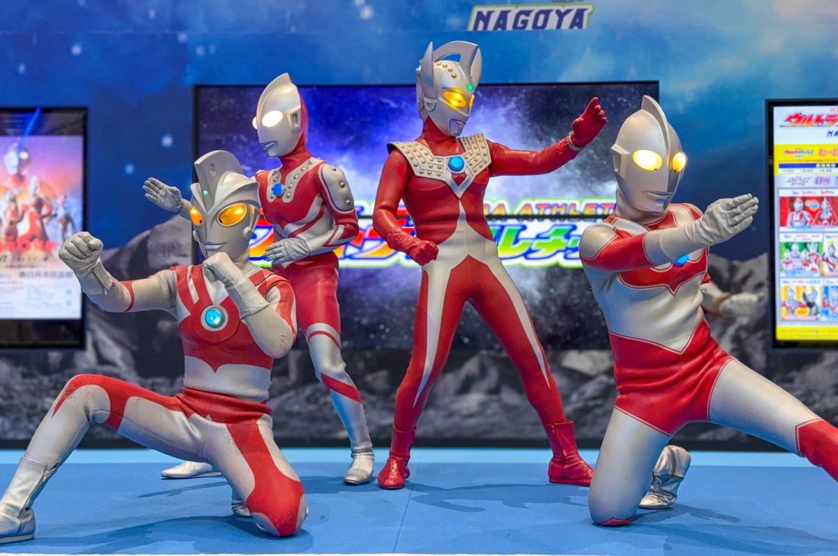 【#ウルトラアスレチック 】
こんばんは！
本日は
#ウルトラマンジャック
#ウルトラマンエース
#ウルトラマンタロウ 
#ゾフィー
の撮影会にご参加いただき、ありがとうございました！

次回14日(木)はオリジナルショー！
#ウルトラマントリガー
　　　　と
　　#チャリジャ
が戦います！